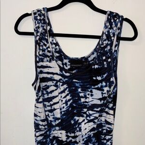 Cynthia Rowley Navy and White Patterned Dress